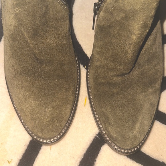 Aquatalia Olive Leather ankle Boots size 10 - Picture 3 of 9